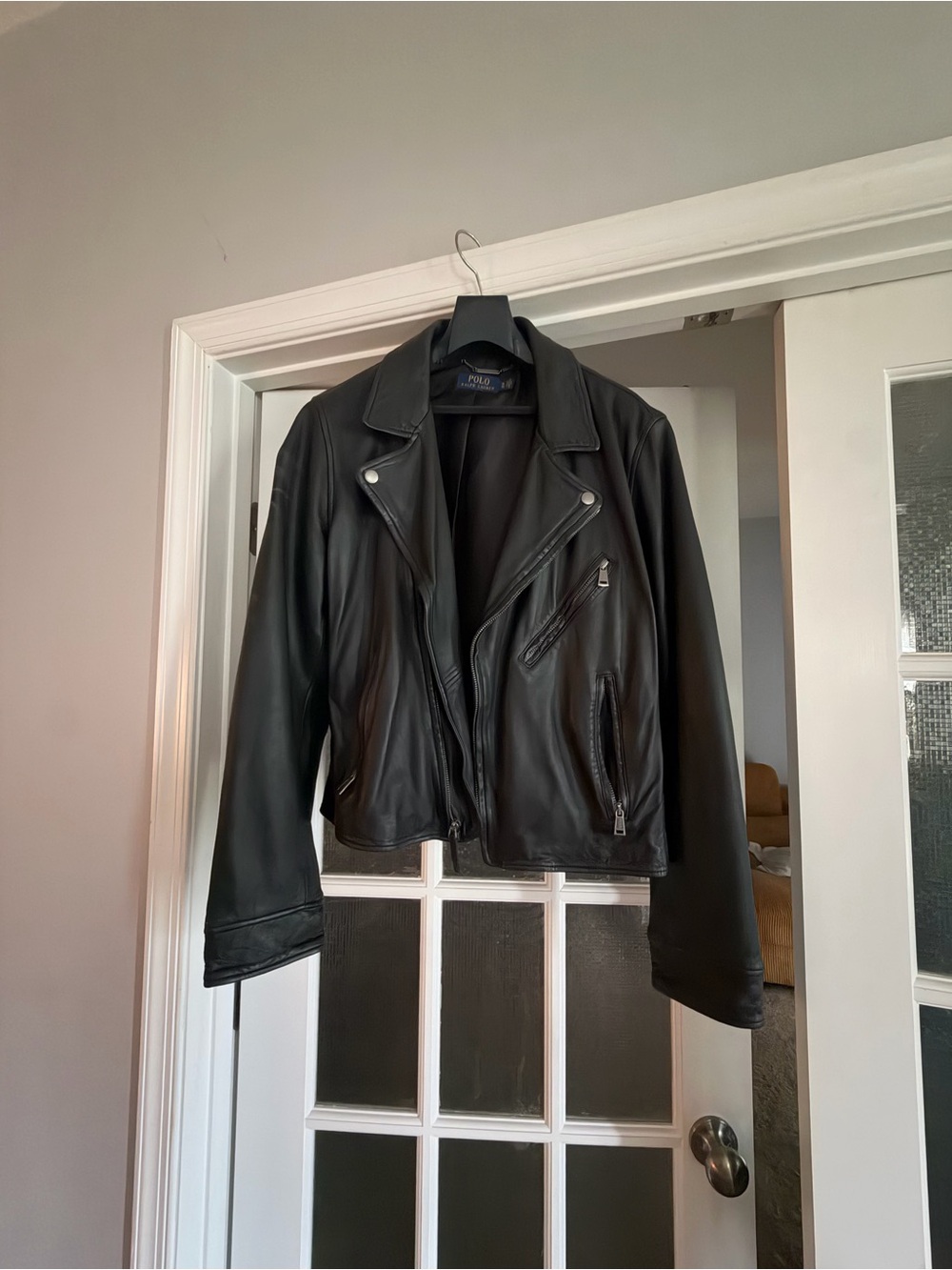 Polo by Ralph Lauren Black Leather Moto Jacket